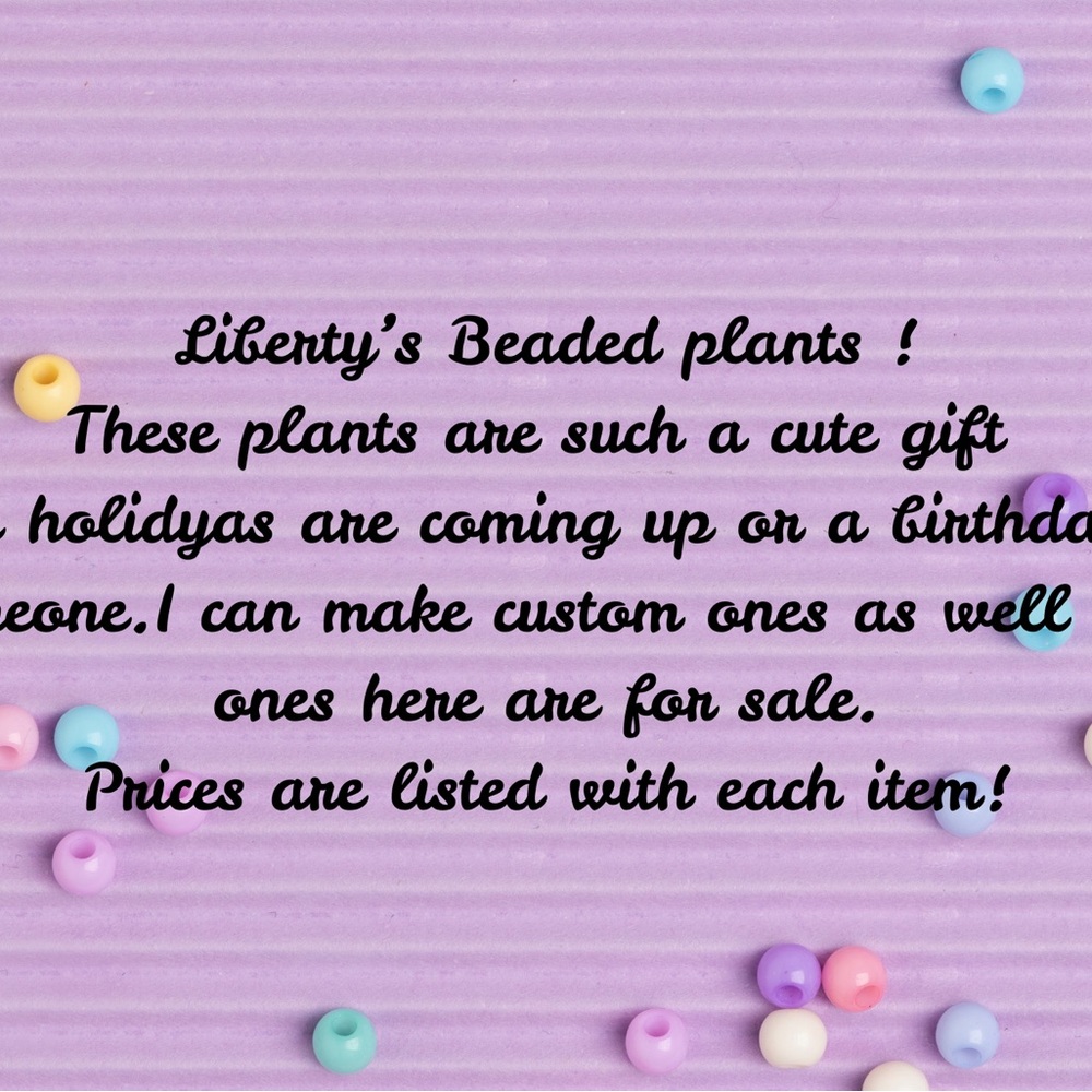 Liberty's Beaded Plants Art Glass